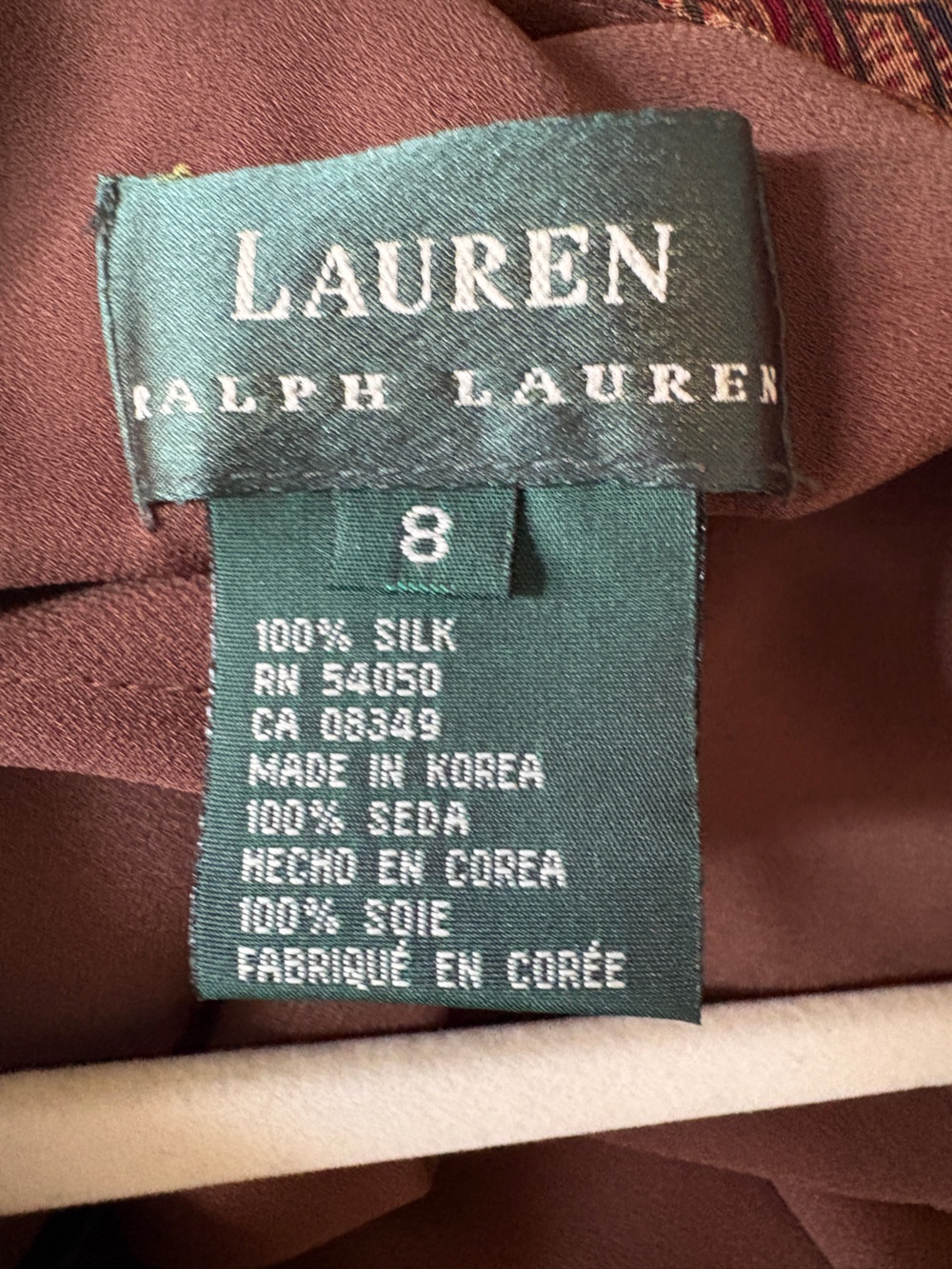 RALPH LAUREN PAISLEY V Neck SILK MAXI Sleeveless Slip DRESS western chic 90s Y2K - Picture 2 of 4